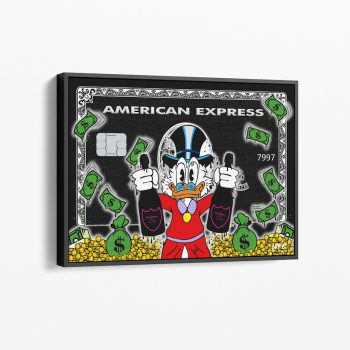 American Express Canvas Scrooge Mcduck Alec Monopoly Inspired Pop Art Goals Dom Dreams