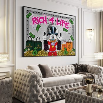 American Express X Scrooge Mcduck Canvas Alec Monopoly Inspired House Warming Gift
