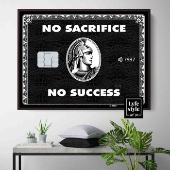 American Express X Success & Sacrifice Canvas Amex Motivation Bank Card Art Canvas Success Art