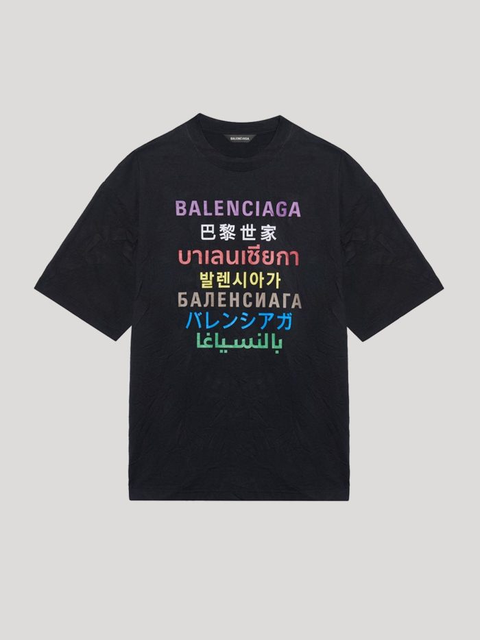 Balenciaga Languages Medium Fit Tee Tee Unisex T-Shirt FTS478