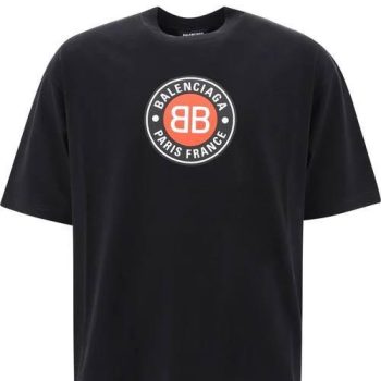 Balenciaga Slim Fit Black Tee Unisex T-Shirt FTS512