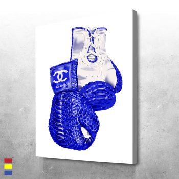 Blue Punch Painting With A Modern And Classic Fusion Chanel Canvas Poster Print Wall Art Decor