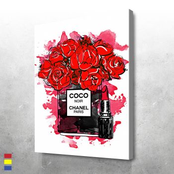 COCO Red Mind Melting Psychedelic Paintings for Your Room Chanel Canvas Poster Print Wall Art Decor
