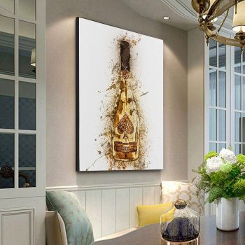 Champagne Gold Canvas Poster Print Wall Art Decor