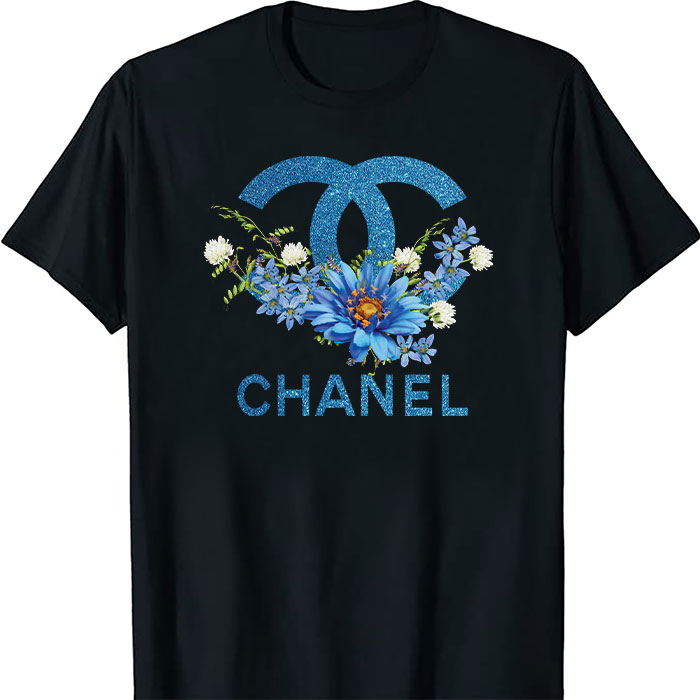 Chanel Glitter Flower Logo Unisex T-Shirt TTB2622