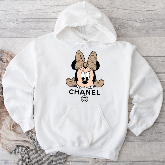 Chanel Minnie Mouse Kid Unisex Pullover Hoodie HTB2106