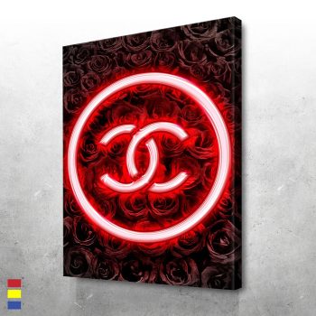 Chanel Red Neon Discovering the Diverse Styles of a New York Artist Canvas Poster Print Wall Art Decor