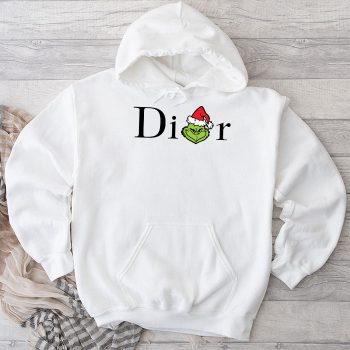 Christmas Grinch Dior Logo Luxury Unisex Pullover Hoodie HTB2537