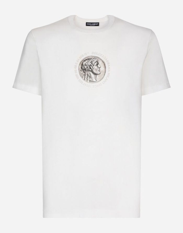 Coin And Logo Print Dolce & Gabbana Tee Unisex T-Shirt FTS519