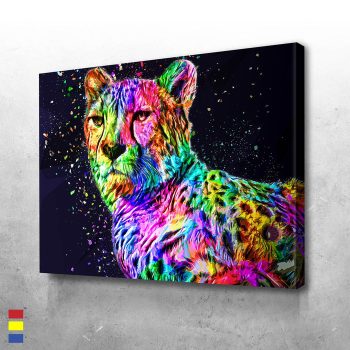 Colored Leopard the Bold and Vibrant World of Luxury Artwork Canvas Poster Print Wall Art Decor