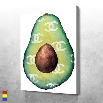 Cute CC Avocado Designer Eleanor Morris Matches High Fashion With Everyday Foods Canvas Poster Print Wall Art Decor