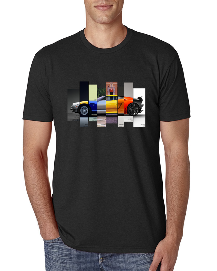 Evolution Of Lamborghini Super Cars Cotton Tee Unisex T-Shirt FTS085