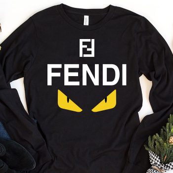 Fendi Diabolic Eyes Logo Unisex & Kid Long Sleeve Tee LTB2560