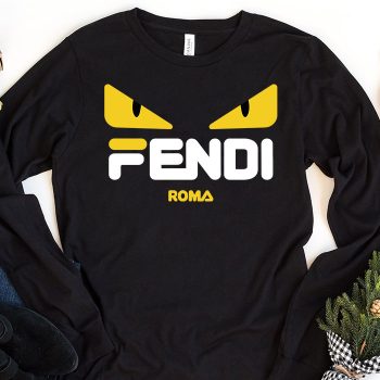 Fendi Fila Roma Diabolic Eyes Logo Unisex & Kid Long Sleeve Tee LTB2562