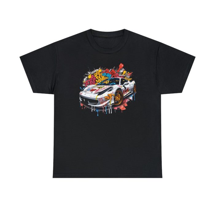 Ferrari 458 Graffiti Style Inspired Cotton Tee Unisex T-Shirt FTS218
