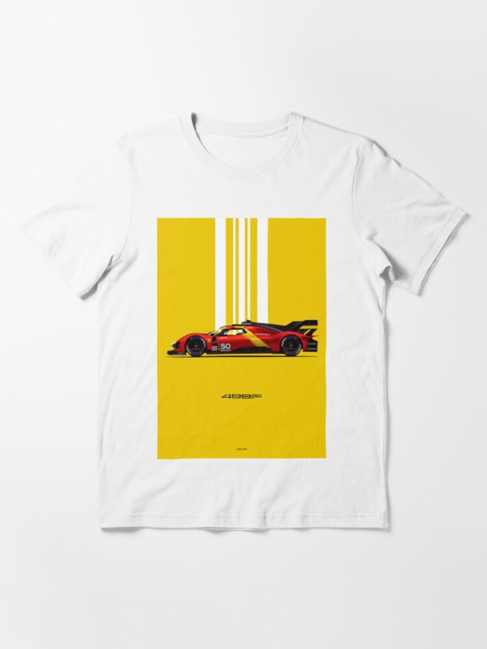 Ferrari 499P Le Mans Hypercar Yellow Design Fashion Cotton Tee Unisex T-Shirt FTS243