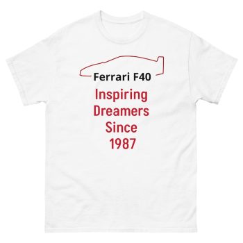 Ferrari F40 Inspiring Dreamers Since 1987 Cotton Tee Unisex T-Shirt FTS224