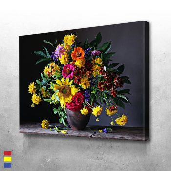Floral Fantasies and the Beauty in Colorful Art Home Decor Canvas Poster Print Wall Art Decor