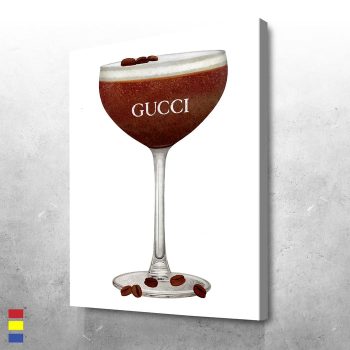 GG Espresso Martini Fashion-Forward Cocktails for the Discerning Taste Canvas Poster Print Wall Art Decor