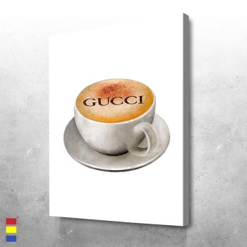 GG Latte's Branding Magic Transforming Everyday Foods Into Fashion Icons Canvas Poster Print Wall Art Decor