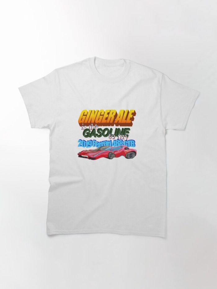Ginger Ale Ferrari Word Art Classic Cotton Tee Unisex T-Shirt FTS210