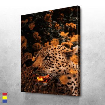 Gold Leopard Exploring Luxury Lifestyle Through Artistic Expression Canvas Poster Print Wall Art Decor