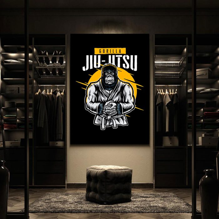 Gorilla Jiu Jitsu Canvas Poster Prints - Wall Art Decor For Fan M3787