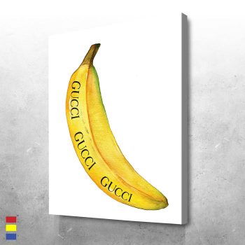 Gucci Black Banana How High Fashion Meets Everyday Foods Canvas Poster Print Wall Art Decor