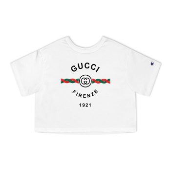 Gucci Firenze 1921 Champion Women Heritage Cropped T-Shirt CTB082