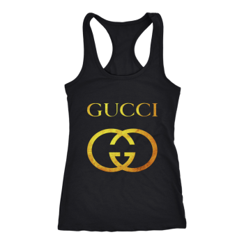 Gucci Gold Logo Women Racerback Tank Top