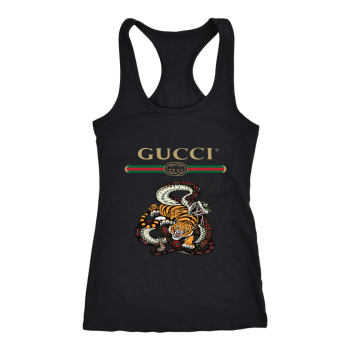 Gucci Logo  Tiger Vs Snake Women Racerback Tank Top