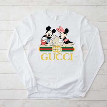 Gucci Mickey And Minnie Mouse On The Beach Unisex & Kid Long Sleeve Tee TBL005