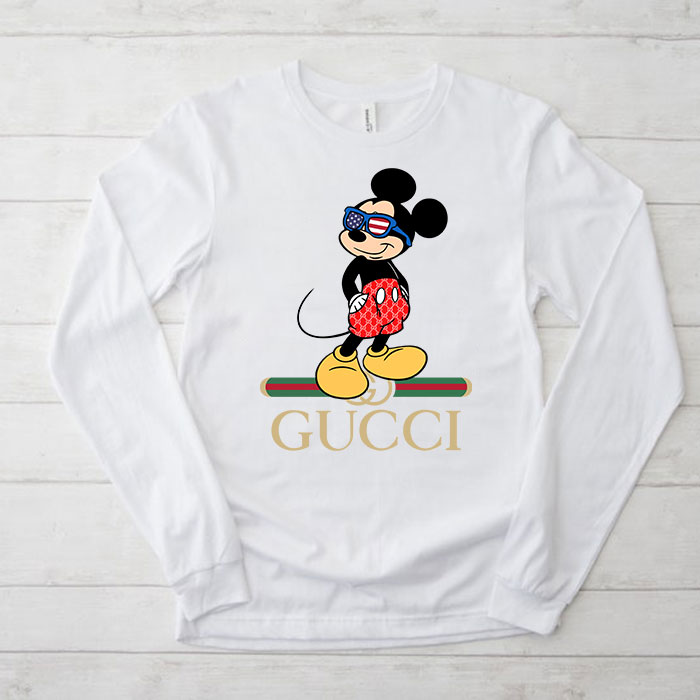 Gucci Mickey Mouse American Unisex & Kid Long Sleeve Tee LTB2592