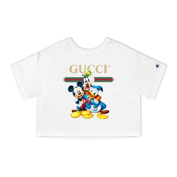 Gucci Mickey Mouse And Friend Champion Women Heritage Cropped T-Shirt CTB009