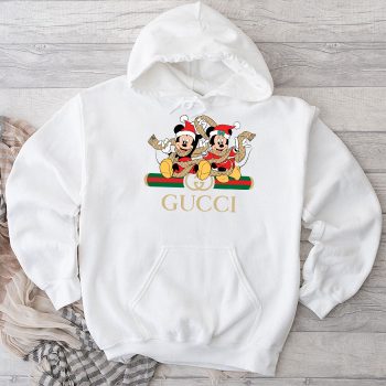 Gucci Mickey Mouse And Minnie Mouse Christmas Unisex Pullover Hoodie HTB2580