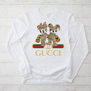 Gucci Mickey Mouse And Minnie Mouse Couple Halloween Unisex & Kid Long Sleeve Tee NTB2332