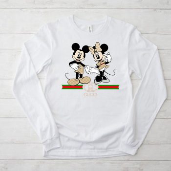Gucci Mickey Mouse And Minnie Mouse Couple Unisex & Kid Long Sleeve Tee NTB2346
