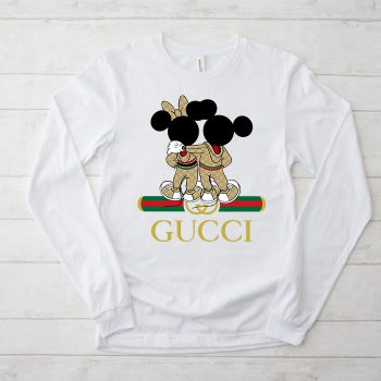 Gucci Mickey Mouse And Minnie Mouse Couple Unisex & Kid Long Sleeve Tee NTB2347