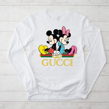 Gucci Mickey Mouse And Minnie Mouse Couple Unisex & Kid Long Sleeve Tee TBL007