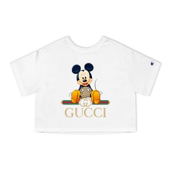 Gucci Mickey Mouse Champion Women Heritage Cropped T-Shirt CTB002