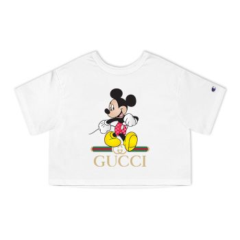 Gucci Mickey Mouse Champion Women Heritage Cropped T-Shirt CTB003