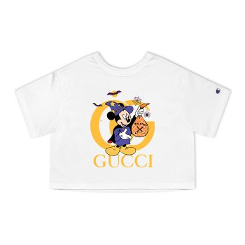 Gucci Mickey Mouse Halloween Champion Women Cropped T-Shirt NTB2166