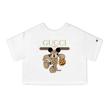 Gucci Mickey Mouse Halloween Champion Women Cropped T-Shirt NTB2169