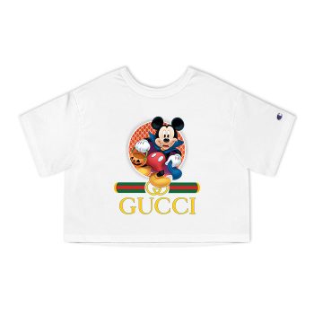 Gucci Mickey Mouse Halloween Champion Women Heritage Cropped T-Shirt CTB021