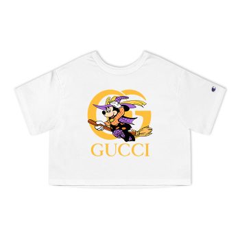 Gucci Mickey Mouse Halloween Champion Women Heritage Cropped T-Shirt CTB023