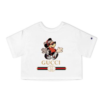 Gucci Mickey Mouse Hiphop Champion Women Heritage Cropped T-Shirt CTB018