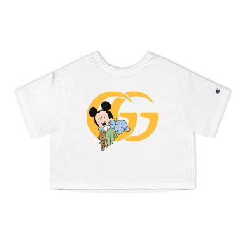 Gucci Mickey Mouse Kid Champion Women Cropped T-Shirt NTB2179