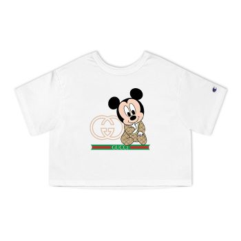 Gucci Mickey Mouse Kid Champion Women Heritage Cropped T-Shirt CTB015