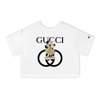 Gucci Mickey Mouse With Bag Champion Women Heritage Cropped T-Shirt CTB011