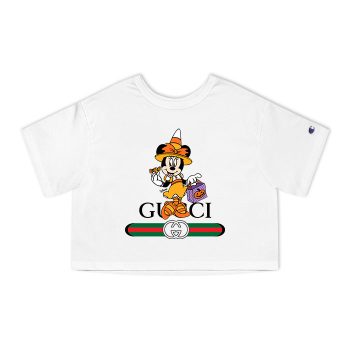 Gucci Minnie Mouse Halloween Champion Women Heritage Cropped T-Shirt CTB016